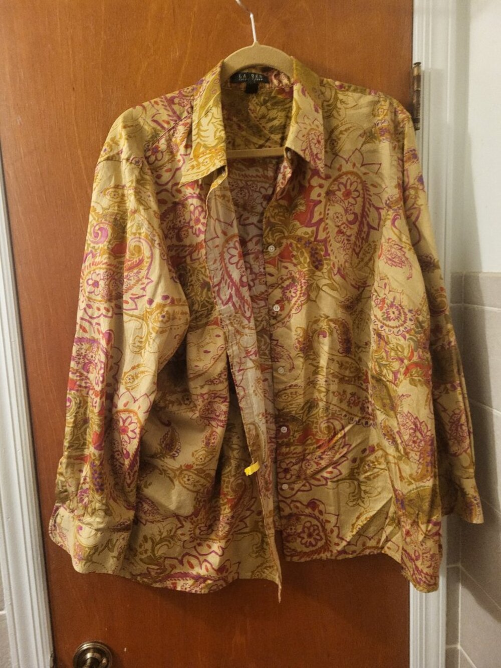 Women's Ralph Lauren plus-size paisley button-up shirt (Size 3X)